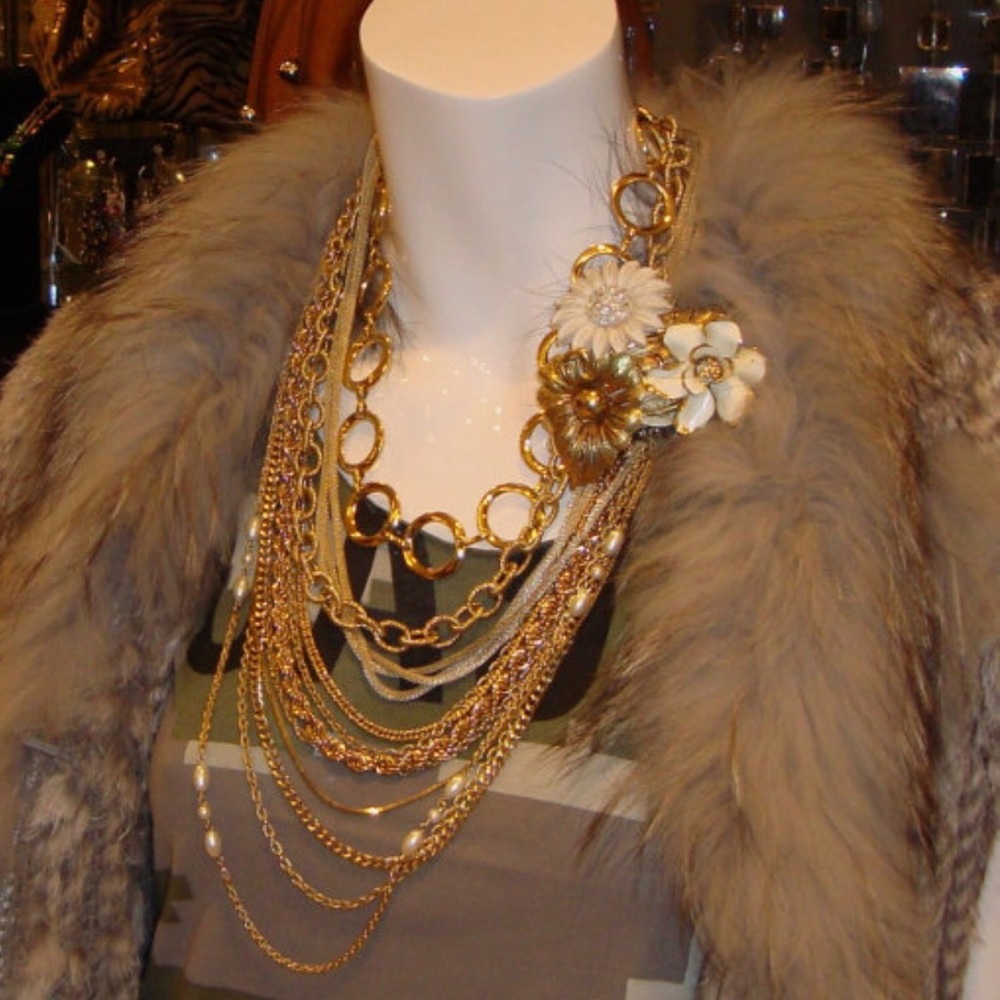 One of a Kind Vintage Multi Chain Necklace
